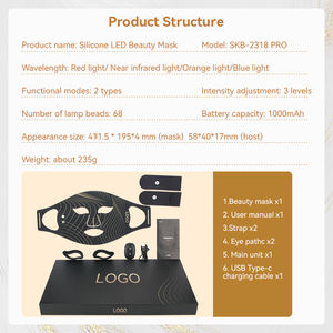 Tecnologia portatile del fotone della maschera di terapia della luce rossa elettrica personalizzata per il trattamento dell'acne e il ringiovanimento della pelle - Product Image 6
