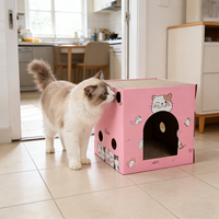 Maison pour chat en papier recyclé durable, respectueuse de l'environnement, pour l'intérieur - Papier recyclé après consommation, abri vert pour chat, vente en gros