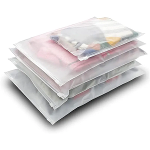 High Quality Reusable Plastic Bag Custom Logo Frosted Zipper Poly Ziplock Bag Storage Clothing Packaging Bag