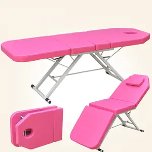 En çok satan 3 kat taşınabilir masa Salon bakımı Spa güzellik toptan profesyonel yüksek kaliteli masaj yatağı