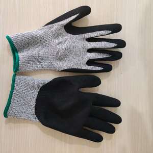 Hot bán chống cắt cấp 5 HPPE Shell với Sandy Nitrile Palm nhúng tay bảo vệ an toàn găng tay - Product Image 6