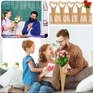 Ramo de flores Bolsas Caja de corazón Mangas de una sola rosa <span class=keywords><strong>Arreglos</strong></span> <span class=keywords><strong>florales</strong></span> Papel de regalo Floristería Suministros de embalaje de regalo - Product Image 5