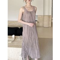 Qualité supérieure Été 2026 Miyake Haut de gamme Plissé Polyester Taille haute Coupe trapèze Style vacances Ample Grande taille Décontracté
