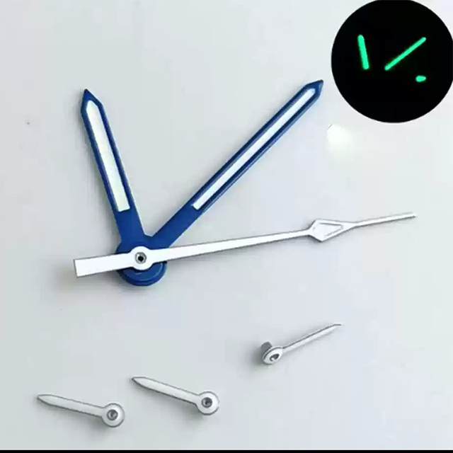 Silver/White/Orange VK63 Watch Hand Fits for VK63 Movement 6PCS Hands Green Luminous Red Gold Silver