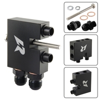 Adaptateur de filtre à huile noir décalé AN10 en aluminium billette pour N54 135i E82 335i E90 E92 E93 2006-2011 Rétrofit/Amélioration