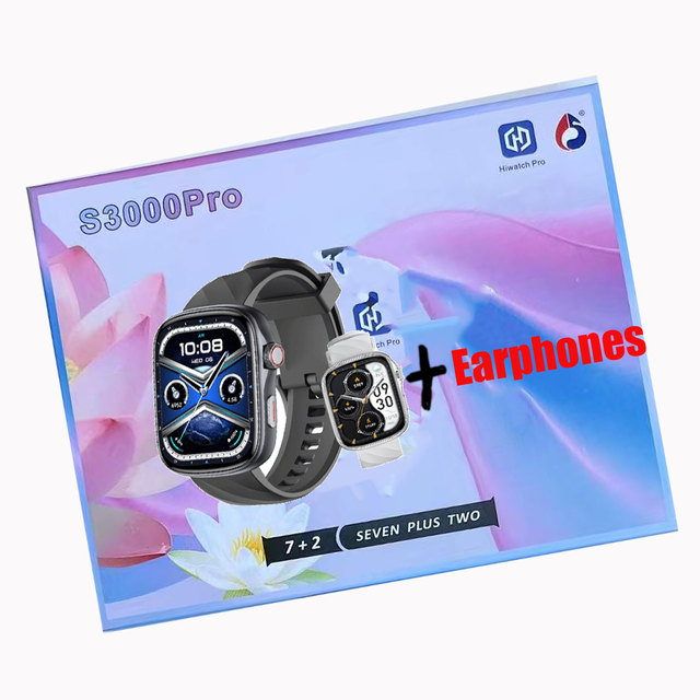 S3000 Pro Smart Watch Waterproof with Earphones Relgios Wristbands Montre Connected Phone7 In1  S3000pro Smartwatches Headphones