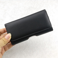 Étui de protection horizontal en cuir PU CasePeak avec clip ceinture pour smartphones – Style professionnel