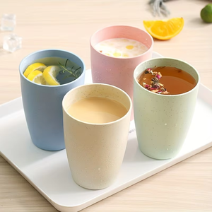 Eco-friendly Wheat Straw Drinking Cup Japanese Style Unbreakable Thickened <b>Large</b> Water <b>Mug</b> for Kids Home School Kitchen - Product Image 5