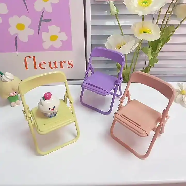 2023 New Cute Color Chair Adjustable Phone Holder Chair Phone Holder