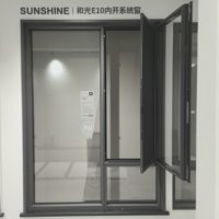 Fenêtre à battant moderne en alliage d'aluminium à double vitrage, en acier inoxydable, certifiée Energy Star, étanche et résistante au vent pour la maison