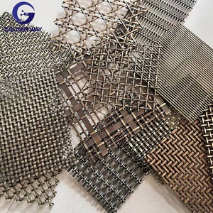Kiến trúc bên ngoài bức màn kim loại dệt phân vùng tường thép không gỉ trang trí dây lưới cho treo bảng điều khiển - Product Image 1
