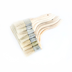 Flat Sash Paint <b>Brush</b> 3 In 76.2 Mm Pig Bristle Wooden Handle Painting Tool - Product Image 2