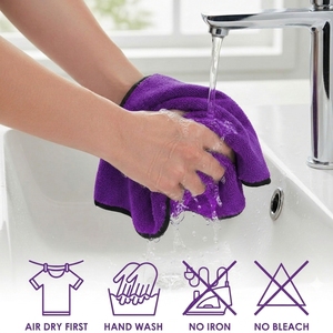 Serviette de lavage auto en microfibre super absorbante pour nettoyage final 900 g/m² 60x90 sans peluches pour le detailing automobile - Product Image 3