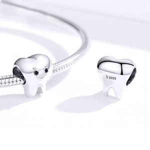 Nuevo S925 Sterling Sliver mujeres pulsera encantos sonrisa dientes lindos/juego de cepillo de dientes/taza de cepillo de dientes dentisit encantos pulsera de cuentas DIY - Product Image 2
