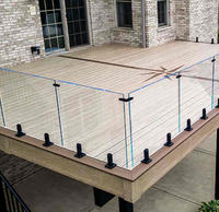 Pince de fixation moderne en acier inoxydable pour garde-corps en verre d'escalier, balcon et villa - LS-ASF (Résistante à l'eau et à la rouille)