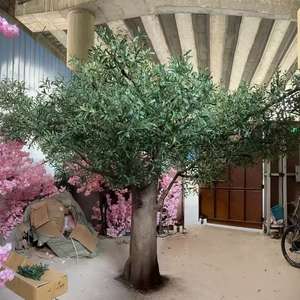 Nuevo Olivo Artificial Grande, Personalizable, Moderno, Hecho a Mano, Realista, Ecológico, Duradero, de Vidrio Verde Sintético para Interiores - Product Image 5