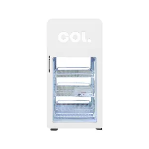 Meisda melhor venda bebida fria 68l refrigerador personalizado pequeno com 4 lados porta de vidro