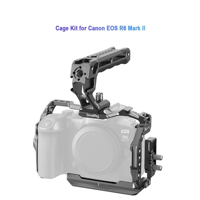 For SmallRig R6 Mark II Camera Cage Kit for Canon EOS R6 Mark II with Top Handle Cable Clamp Arca-Swiss Quick Release Plate 5197