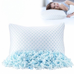 <strong>Luxury</strong> <strong>Bamboo</strong> Cooling Neck Support Anti-Bacteria Bed <strong>Pillows</strong> Queen Size 2 Set of Gel Shredded Memory Foam for Sleeping - Product Image 3