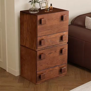 Meuble de rangement <span class=keywords><strong>Carmen</strong></span> en bois massif de style antique, rétro, pour salon, armoire modulaire combinée, meuble TV, maison, villa, salle à manger - Product Image 3