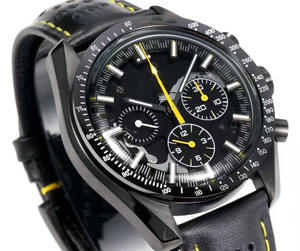Reloj Mecánico Luminoso de Alta Calidad, Resistente al Agua hasta 100 m, Diseño Clásico con Combinación de Negro y Amarillo, Estilo Luna - Product Image 2