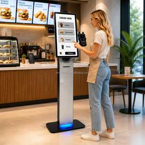 ระบบตู้คีออสก์บริการตนเองแบบ AI สำหรับร้านอาหารพร้อมเครื่องพิมพ์, NFC, คิวอาร์โค้ด และเครื่องอ่านลายนิ้วมือ สำหรับการสั่งอาหารแบบเร็ว - Product Image 1
