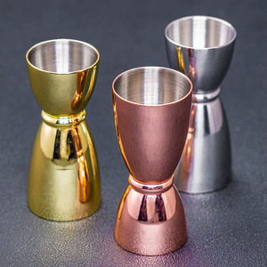 Alta calidad nuevo 30/45ml cobre dorado plata barman Jigger Bar juego de herramientas para medida de whisky - Product Image 2