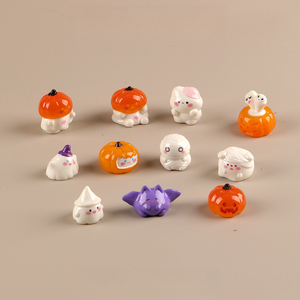 KI zhuojing Piccoli Ornamenti Paesaggistici per Piante Grasse, Nuova Simpatica Lanterna a Zucca, Fantasma, Vampiro, Portachiavi per Halloween - Product Image 4