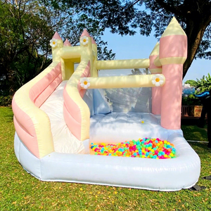 บ้านลมเด็กเล่นในร่มแบบคอมโบพร้อมสไลเดอร์และบ่อบอล - Product Image 1