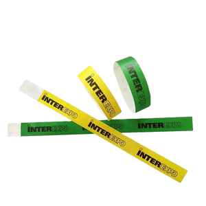 Pulsera de Papel Tyvek Impresa, Resistente al Agua y a Desgarros, Desechable, Ideal para Eventos, Fiestas, Navidad, con Logotipo OEM - Product Image 1