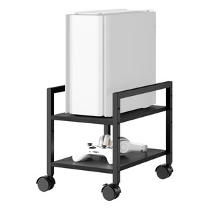 2-Tier Floor Standing Adjustable <b>PC</b> Tower <b>Stand</b> for Desktop <b>PC</b> Storage - Product Image 1