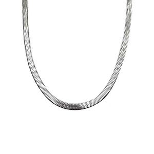 Collana in <span class=keywords><strong>Argento</strong></span> <span class=keywords><strong>925</strong></span> all'Ingrosso di Fabbrica, Catena a Serpente da 4MM per <span class=keywords><strong>Uomo</strong></span> e Donna, Gioielli di Coppia in <span class=keywords><strong>Argento</strong></span> Sterling, Catena a Spiga - Product Image 1