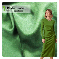 100% Polyester Wasserabweisender Umweltfreundlicher Outdoor-Strickstoff Garngefärbter Satin-Stoff 58/60 Zoll Breite 180GSM