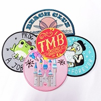 Logo personnalisé couleur chaleur coupe bordure Varsity Anime patchs Baseball lettre fleur pour uniforme vêtement Bomber vestes décoration