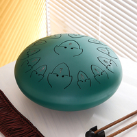 Small Size 12 Inch (30cm) Steel Tongue Drum with Titanium Alloy Construction Mallet & Instruction Manual for Music Enlightenment