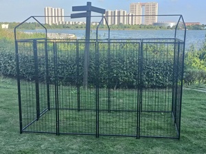 Grand enclos pour chien robuste et facile à assembler - Clôture en fer durable, portable, emballage en boîte - Product Image 4