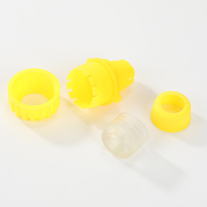 Connecteur de robinet en plastique jaune 25 mm à fixation sur plan pour tuyau d'eau de machine à laver, raccord rapide - Product Image 2