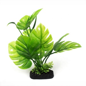 ديكورات حوض السمك كبيرة محاكاة ورقة نباتات اصطناعية زخرفة خزان الأسماك الديكور - Product Image 3
