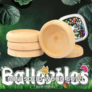 Tazón Pequeño de Madera Maciza Tallada Ecológica para Manualidades, Mini Tazón Redondo sin Acabado para Regalos Empresariales - Product Image 2