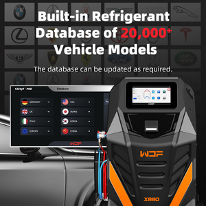 Machine de récupération de réfrigérant entièrement automatique X880 R1234YF <span class=keywords><strong>pour</strong></span> l'entretien automobile, équipement de recyclage et de recharge de climatisation, machine de remplissage R1234YF - Product Image 6