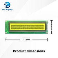 Layar LCD Karakter Rusia COB 2402 Langsung dari Pabrik SCCdisplay JXD2402A STN Kuning Positif ST7066/AIP31066 24*2 Dot Matrix LED