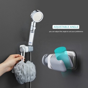 Montaggio a parete nessuna perforazione pasta autoadesivo adesivo a mano titolare soffione doccia con la sfera del bagno asciugamano <span class=keywords><strong>gancio</strong></span> - Product Image 2