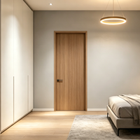 Porte intérieure moderne minimaliste en aluminium et bois, insonorisée, étanche, écologique, pour chambre à coucher, vente en gros fabricant