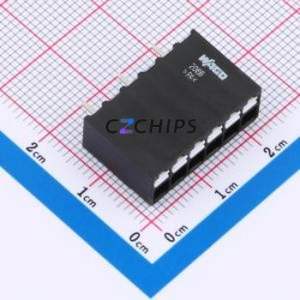 2086-1126 Spring Terminal Block Through hole Component (THT),P=3.5mm Connector 1x6P 3.5mm Black Through Hole - Product Image 1