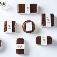 Conteneur en PS transparent en gros pour tiramisu, boîte à tiramisu pour mousse, gâteau et pain, stockage alimentaire, présentation de gâteaux
