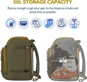 Muestra Gratuita de Bolsa Deportiva de Gran Capacidad para Exteriores/casco/zapatos/botas/ y una Mochila de Esquí Multiusos que se Expande - Product Image 3