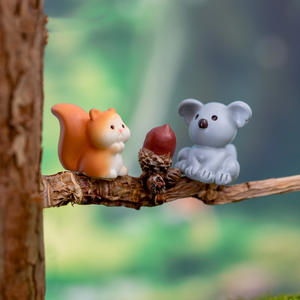 Nouveauté : Figurines d'animaux mignons en résine écologique, grenouille, canard jaune, art de jardin féerique, mini figurines d'animaux - Product Image 6