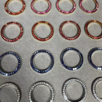 Montres luxueuses en moissanite aux couleurs arc-en-ciel, lunette disponible en plusieurs couleurs sertie de pierres précieuses, accessoires de montre personnalisés