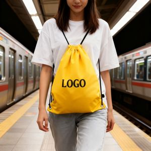 Sac à dos à cordon de serrage en polyester personnalisé de haute qualité 610D, imperméable, capacité de 20 à 38 L, multifonctionnel, style tendance, unisexe - Product Image 3