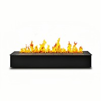 Cheminée électrique atomisée Martion, moderne et intelligente, décorative, encastrée, avec flamme 3D simulée à vapeur, pour salon, hôtel, villa, en métal